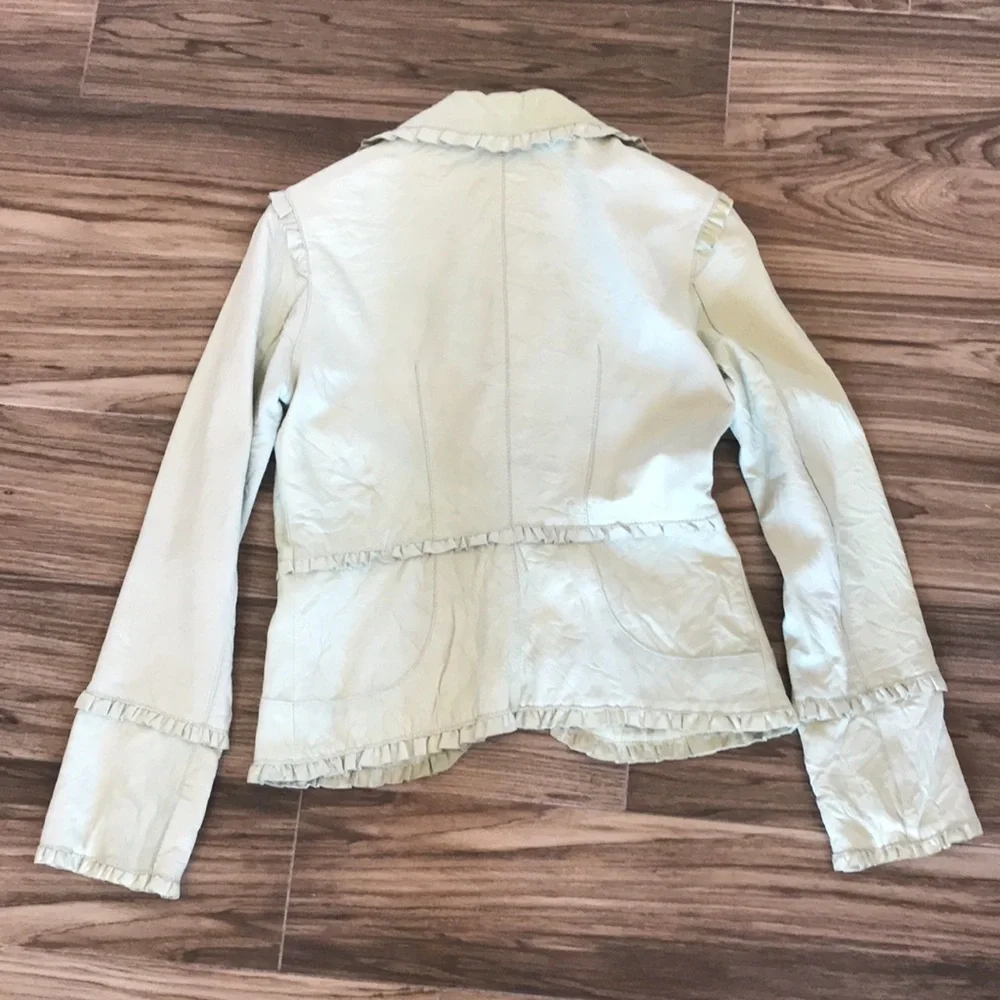 Mint Green Ruffle Jacket - Picture 7 of 11